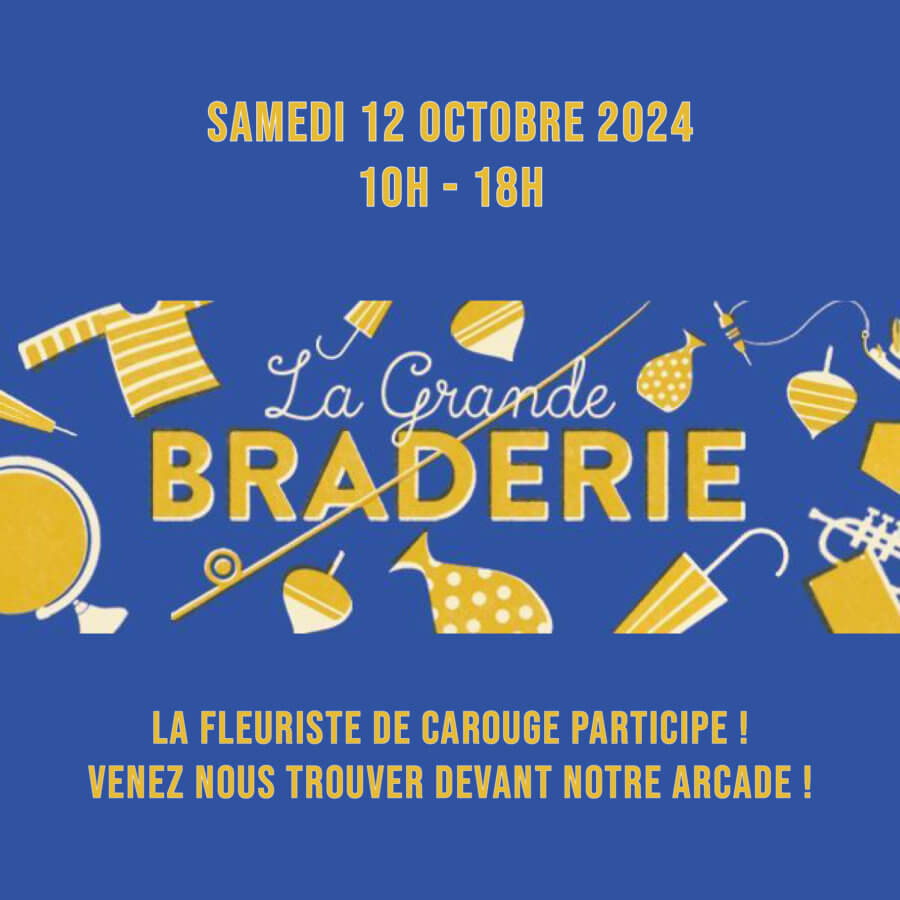 Nous participons à la Grande Braderie de Carouge le samedi 12 octobre